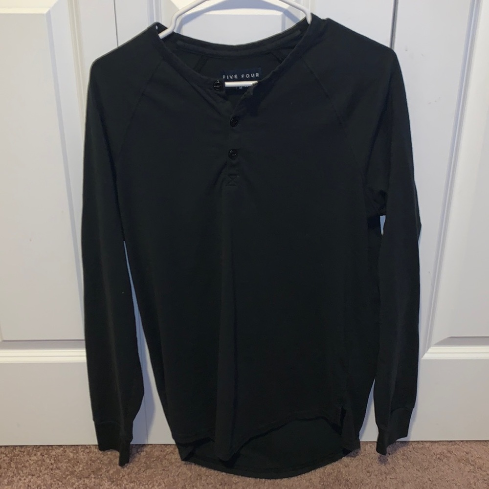 Black Henley long sleeve shirt